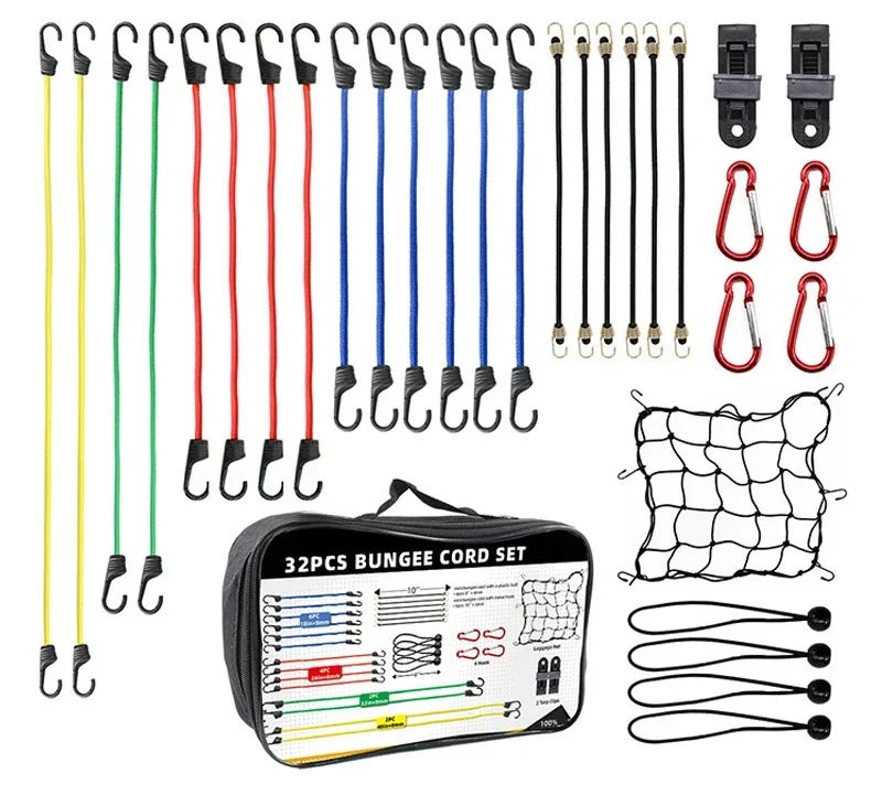 32-piece set of luggage rope, electric vehicle, bicycle, rear seat binding rope, motorcycle rear shelf elastic band