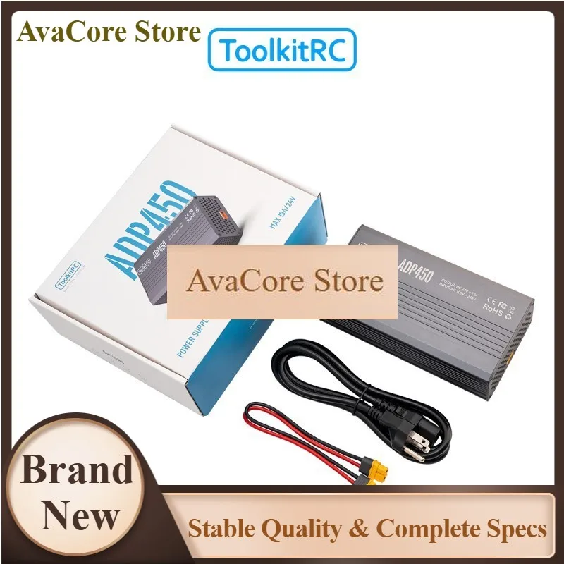 AvaCoreADP450 Power Adapter For ToolkitRC 450W 24V Battery Charger With XT60 Connector High Efficiency Balancing