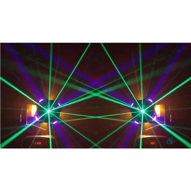 Infinite Rotation Mini 4*10W Rgbw Led Beam 4*5W Golden Color Strobe Green Laser Light For Disco Stage Bar Club