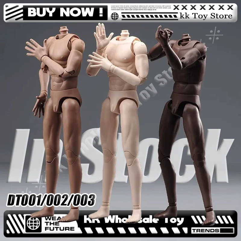 

In Stock 27cm DT001 DT002 DT003 1/6 Male Soldier Super Flexible Joint Body with Soft Hand Feet Standard Muscle Action Customized