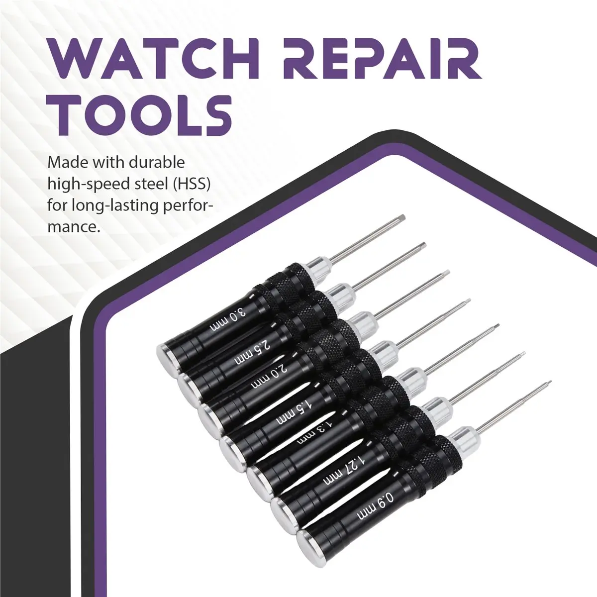 DT81 Black Handle Hex Screwdriver Tool Set for RC Helicopter Model Airplane Computer Clock, Remote Control Toy Repair Tools