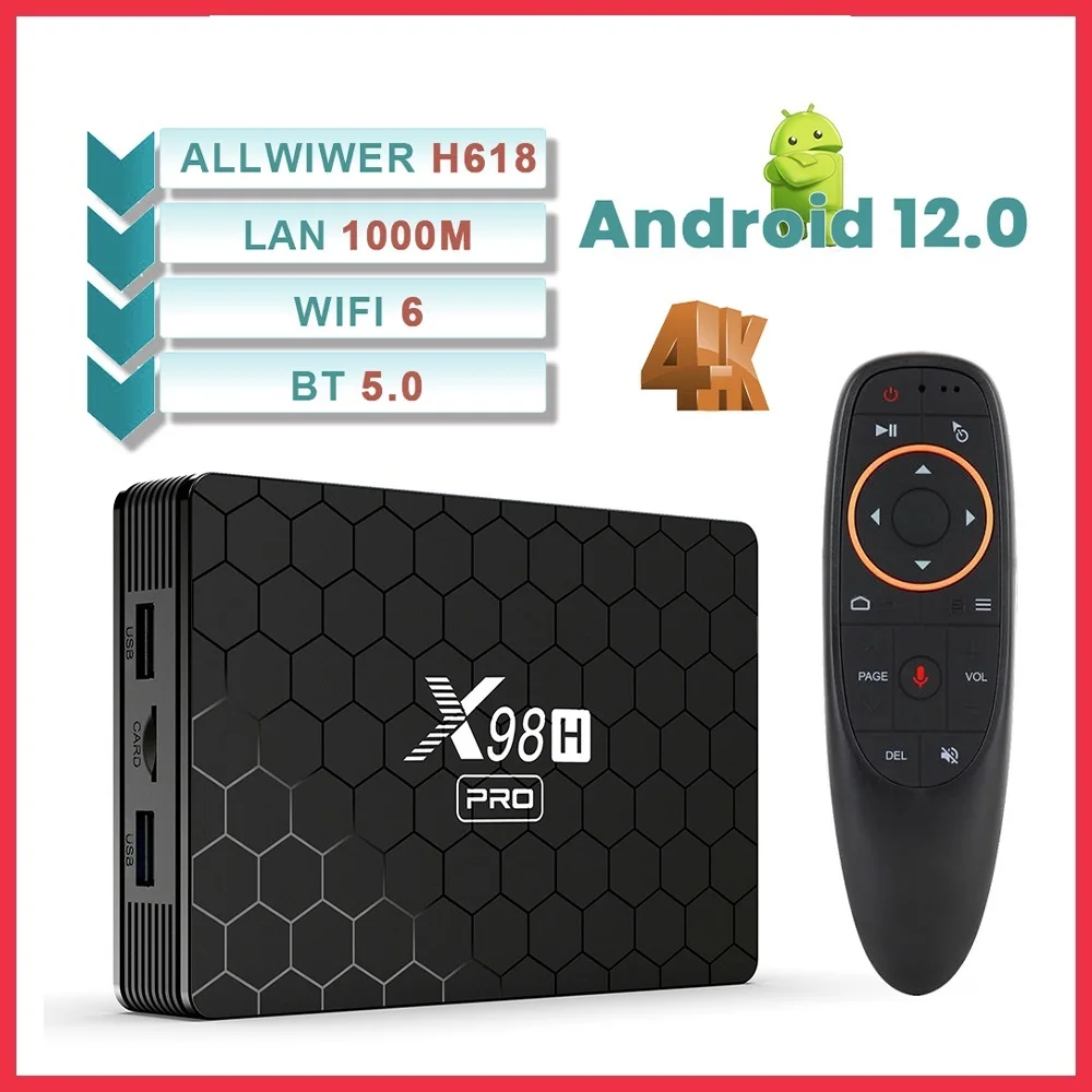 New! 2022 New Android 12 Allwinner h618 TV Box HDR10+ Dual Band Wifi6 1000M LAN HD In 4k 3D BT5.0+ Media Player Set Top Box