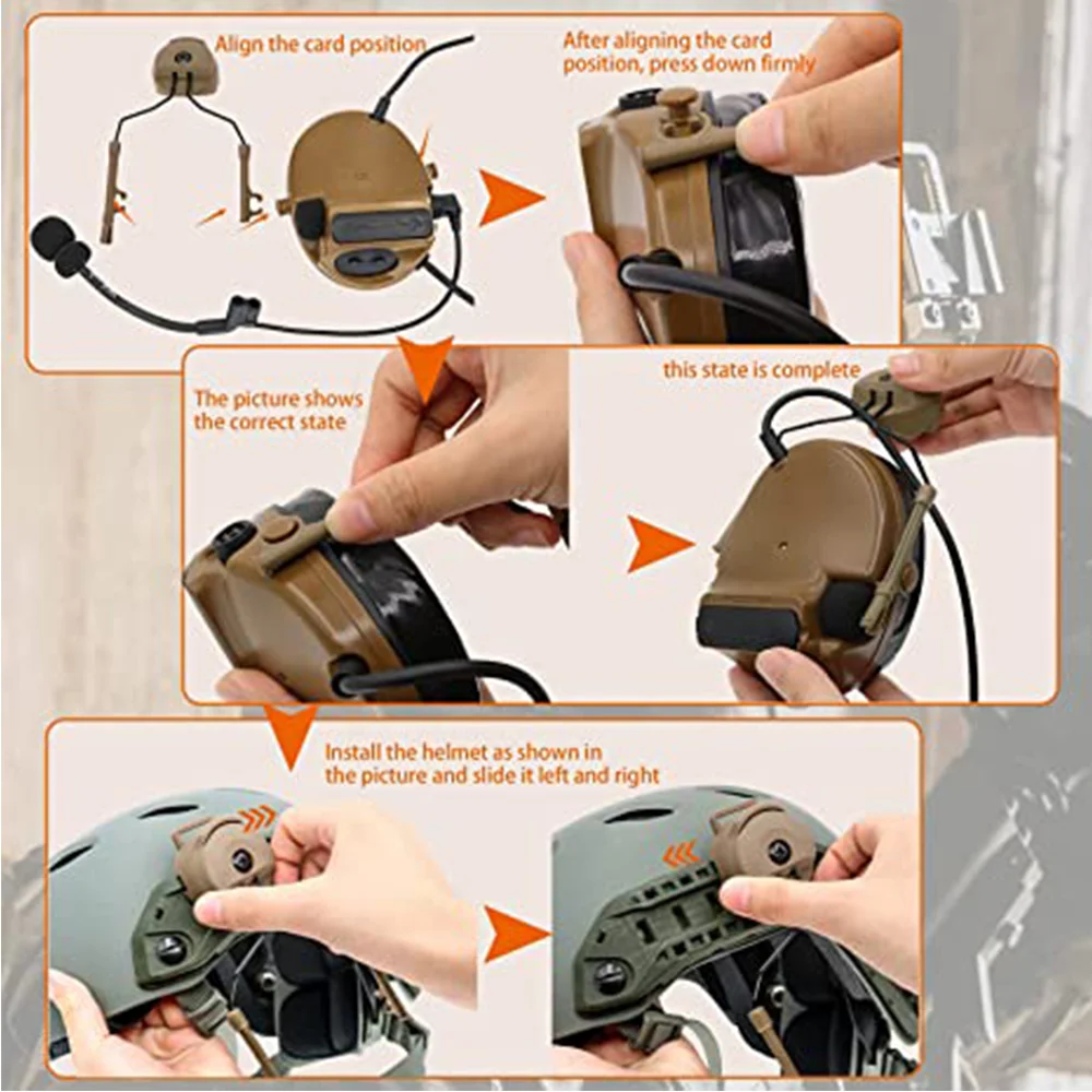 Comtac I & II ARC Adapter Tactical Helmet Accessories Rail Suspension Mount Version for Comtac Tactical Headset