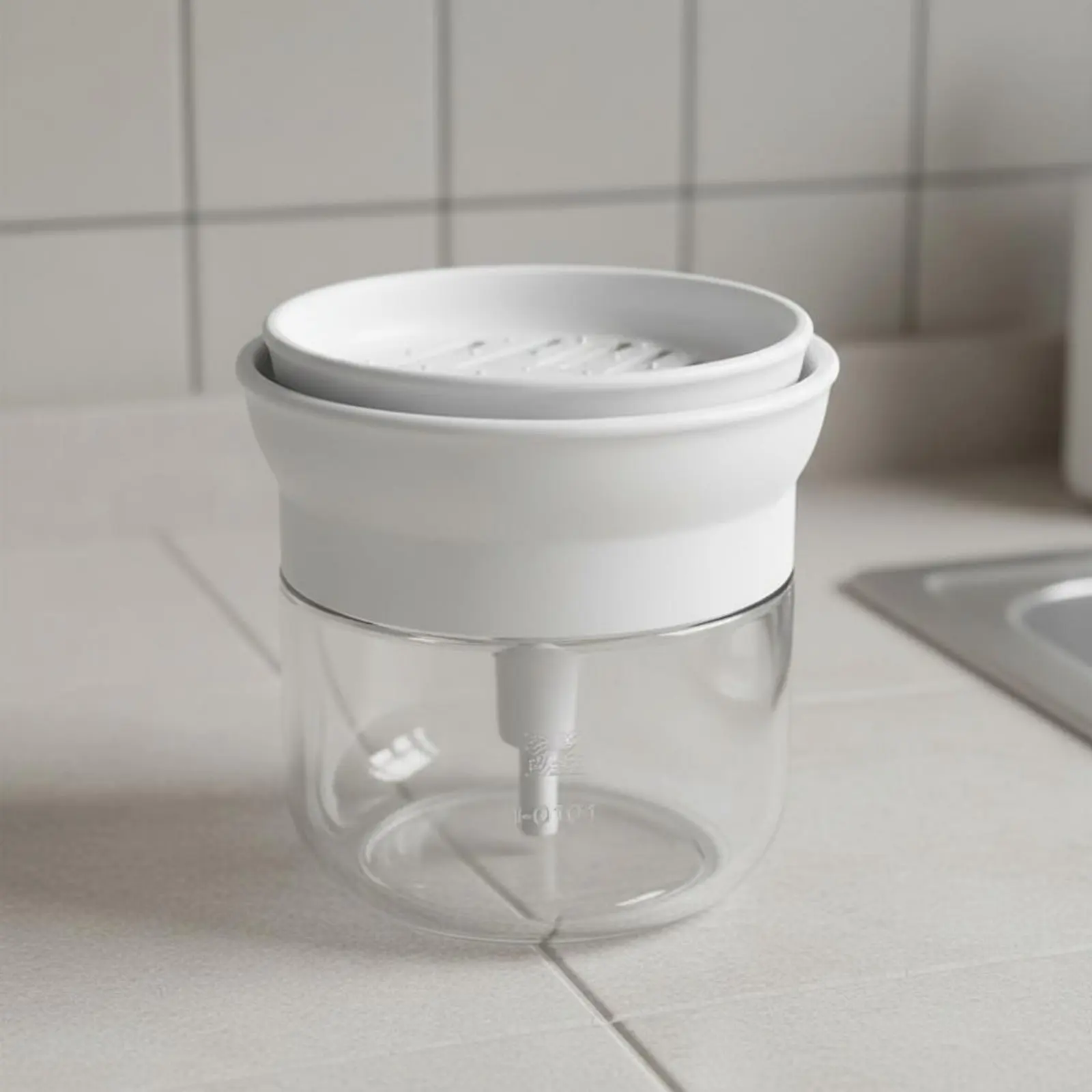 

Glass Soap Dispenser Sturdy PP Material Sponge Soap Holder Household Cleaning Easy to Cleaning Area organizerSaving Design