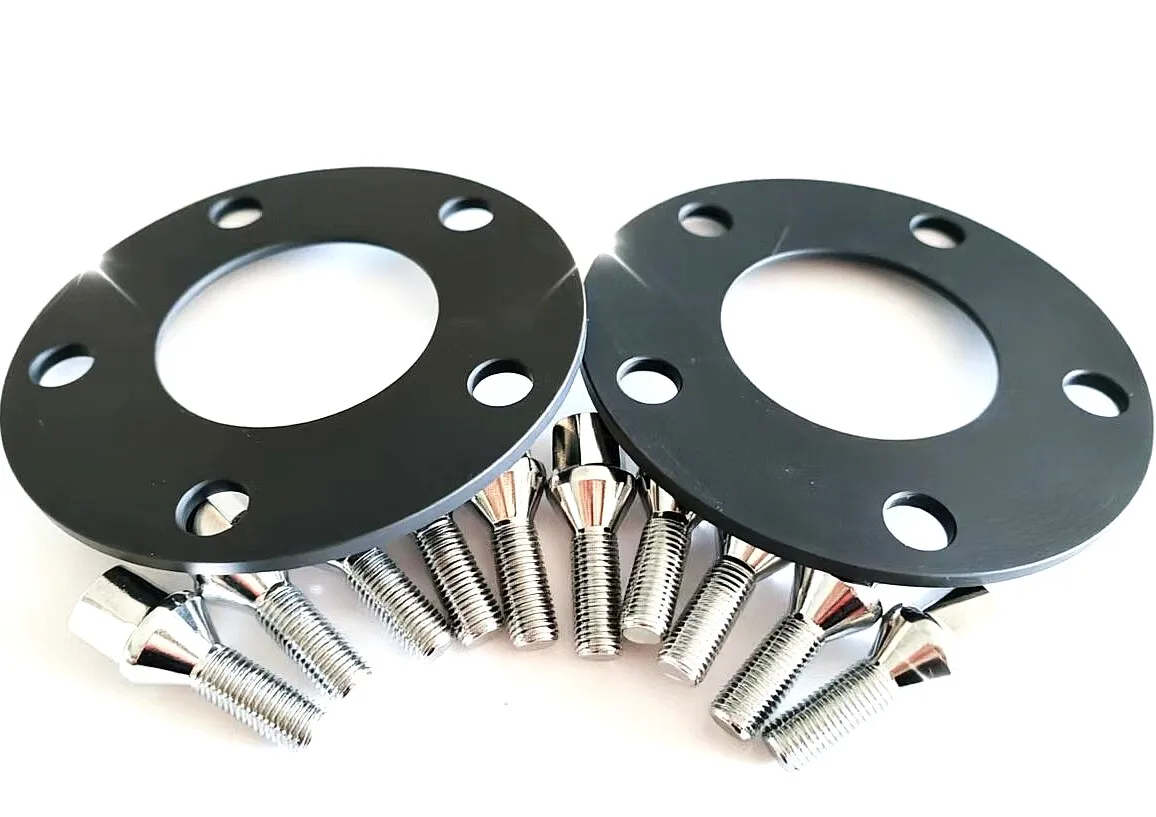 2x 5mm Modification Accessories 5X120 72.6 Wheel spacers With 14*1.25 Cone Bolts For BMW e91 525i 3series f30 520 d f10 114d F20
