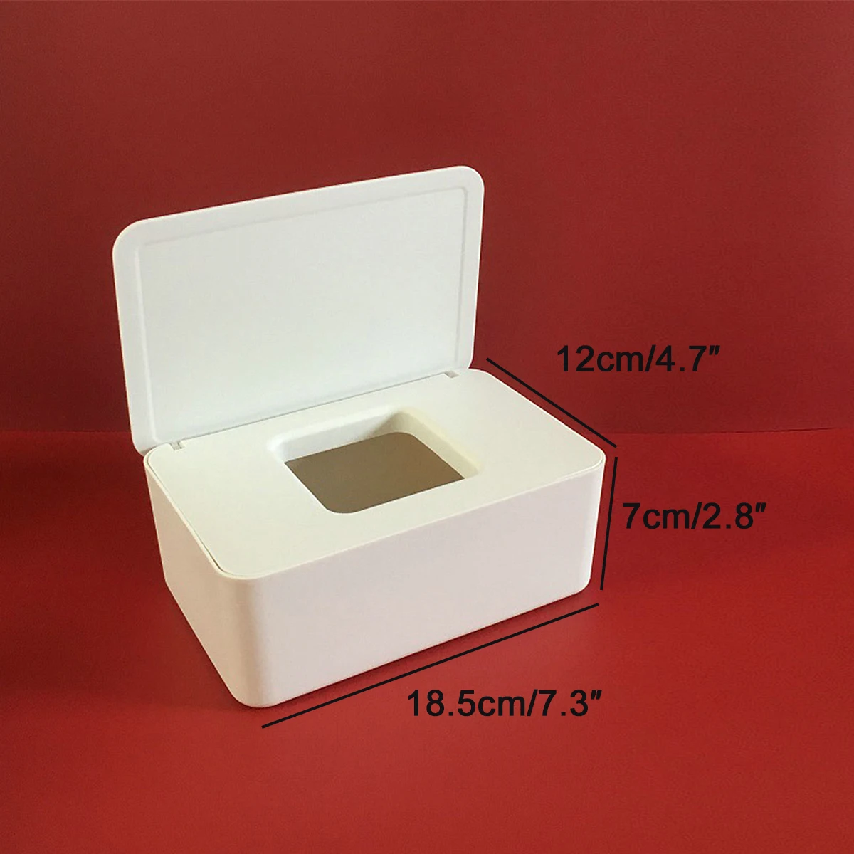 2024 Dustproof Wet Tissue Box with Lid Baby Nappy Wet Tissue Storage Holder Dispenser for Home Car Office Paper Tissue Organizer