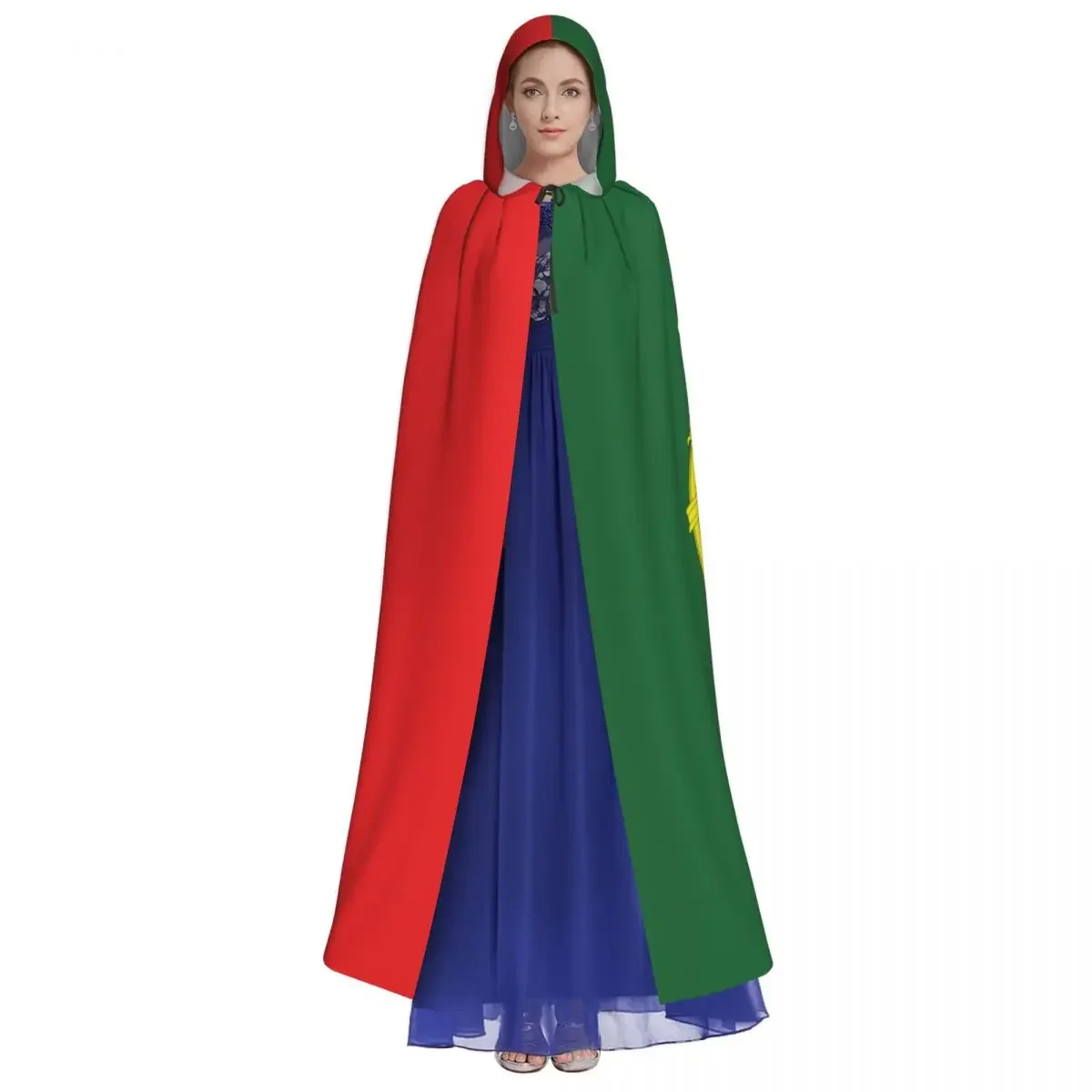 Portugal Flag Unisex Adult Cloak with Hood Long Witch Costume Cosplay