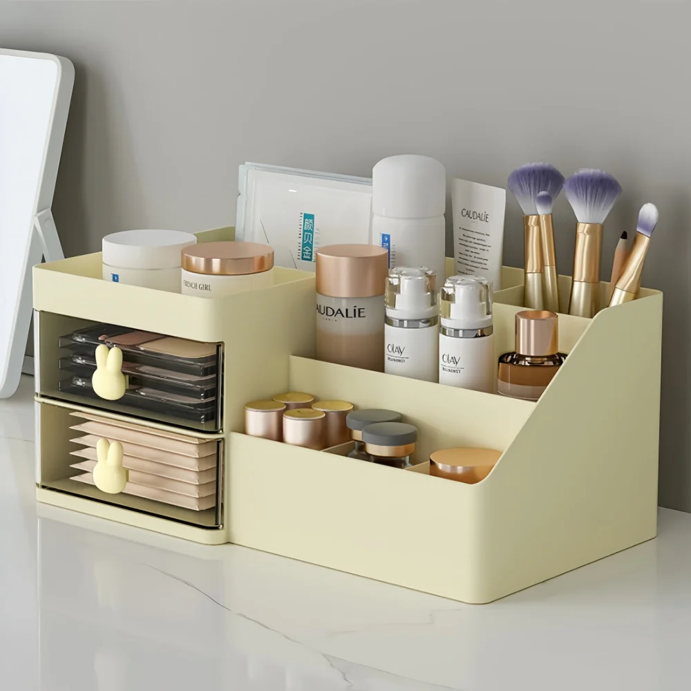 

Desktop Storage Box Cosmetics Drawer-type Cute Box Office Stationery Organizer Box Study Desk Storage Rack