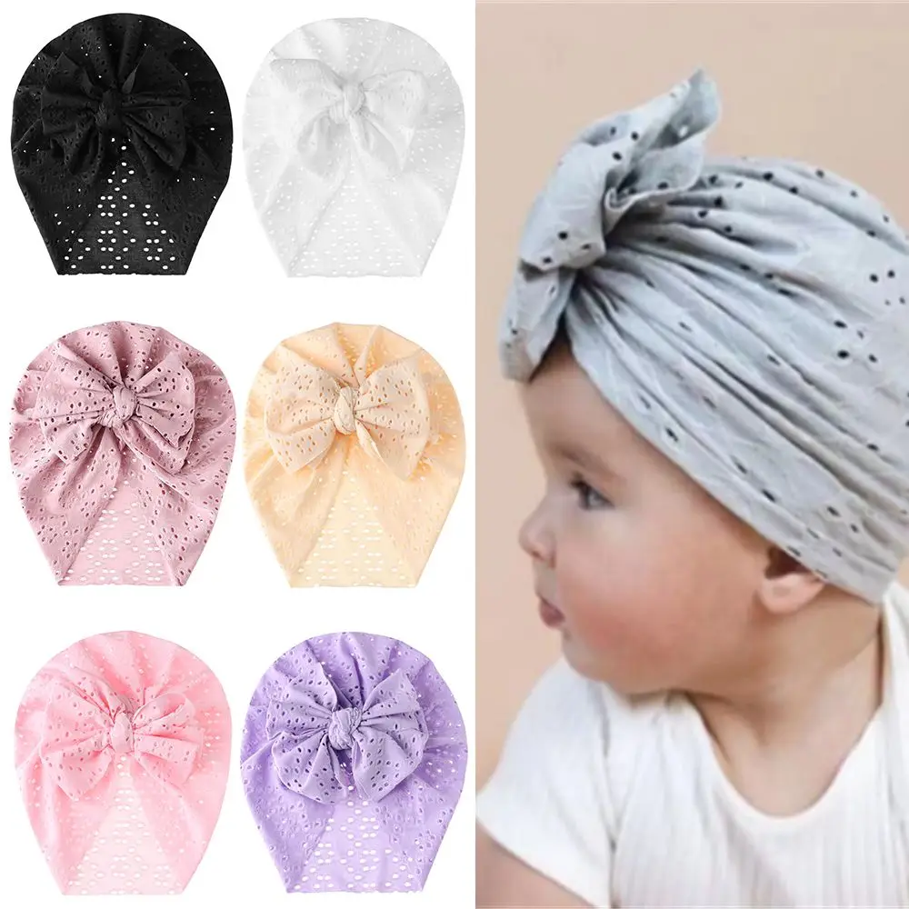 

Soft Summer Baby Newborn Infant Toddler Beanies Cap Turban Headwrap Baby Bonnet Cap Big Bowknot