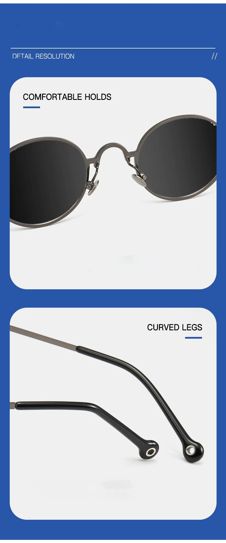 Reines Titan Vintage Kleine Runde Rahmen Myopie Sonnenbrille Männer Punk Stil Uv400 Angepasst Optische Runde Sonnenbrille 0 bis -6,0 – Detail 7