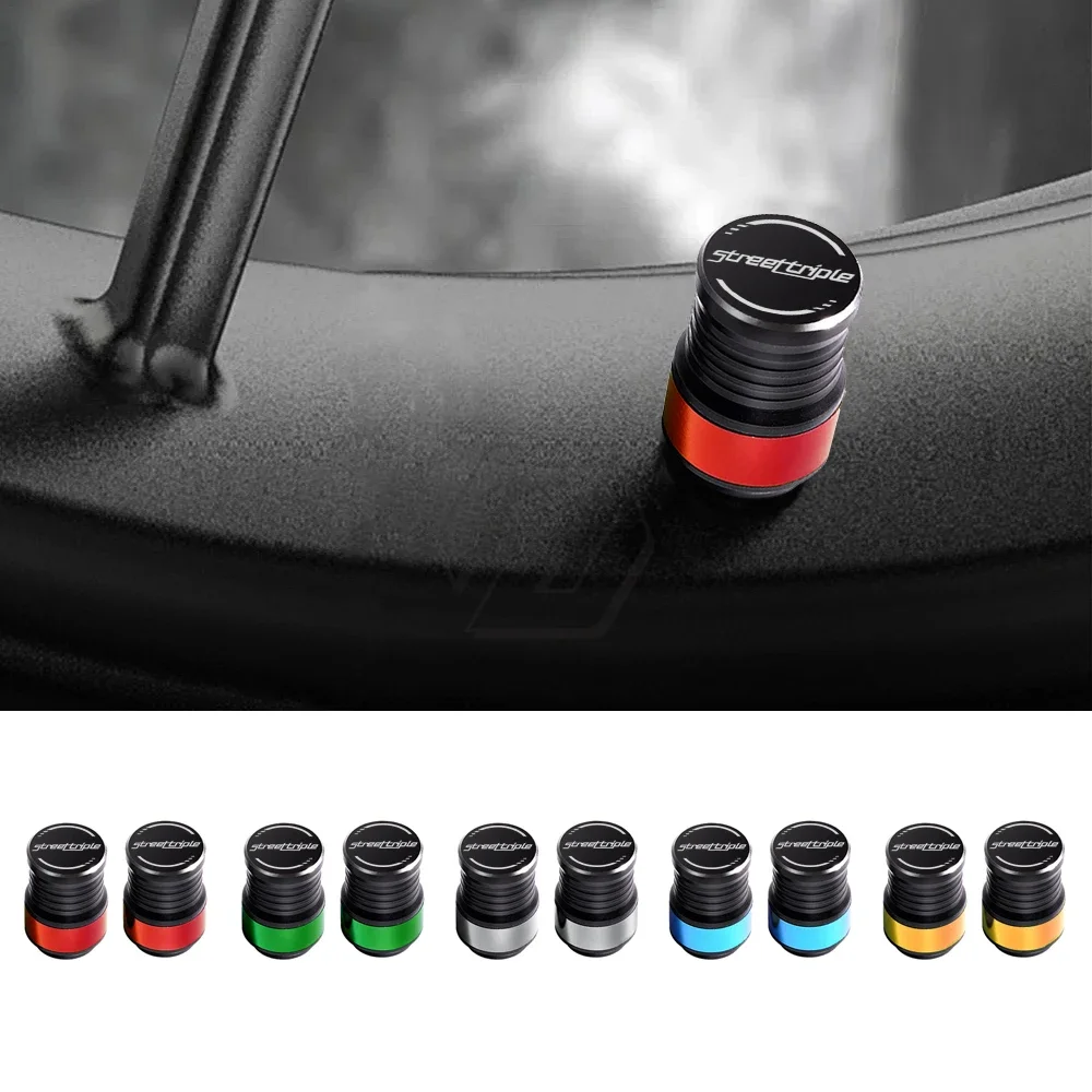 Motorcycle Accessories Wheel Tire Valve Caps Case for Triumph Street Triple R S R1200 675R 765RS