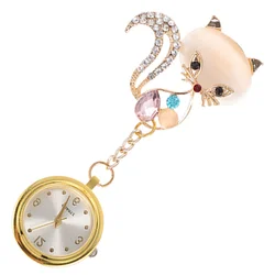 Broche de decoración de reloj de enfermería, acero inoxidable portátil, uso diario, bolsillo delicado, aleación, trabajo práctico, enfermera