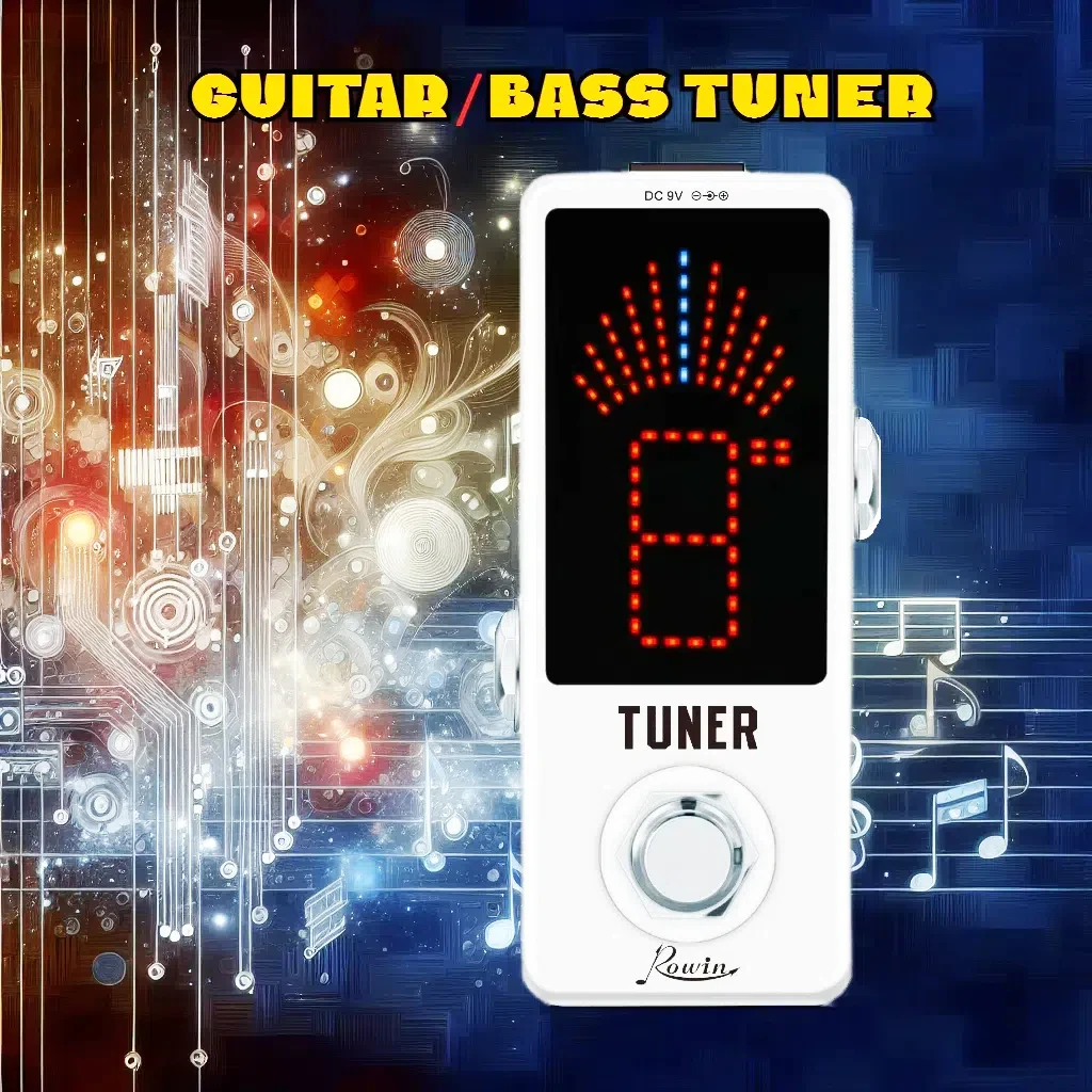 Rowin Tuner Pedal Chromatic Guitar Tuning Pedal  High Precision with Pitch Indicator for Guitar  Bass True Bypass LT-910 image 4