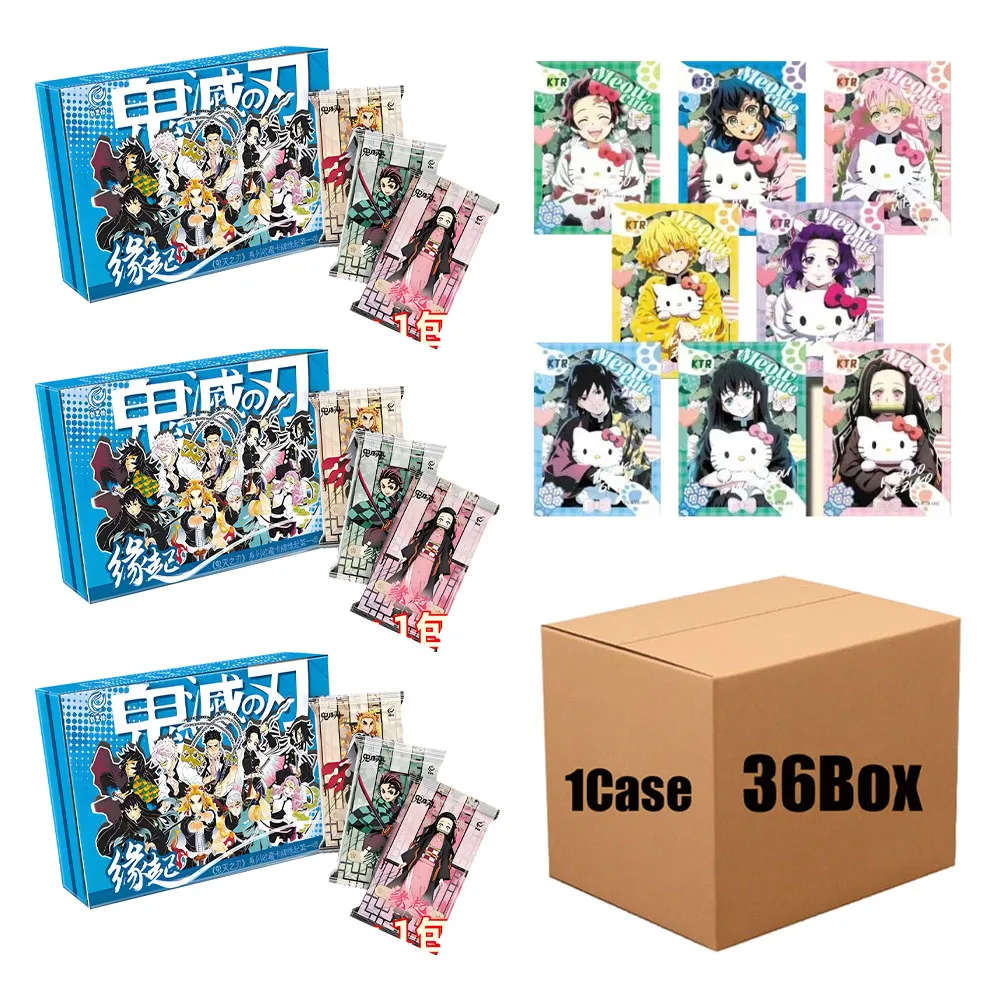 Wholesale Demon Slayer Collection Cards Booster Box 36Boxes 1Case For Special Sale Toy Hobbies Gifts