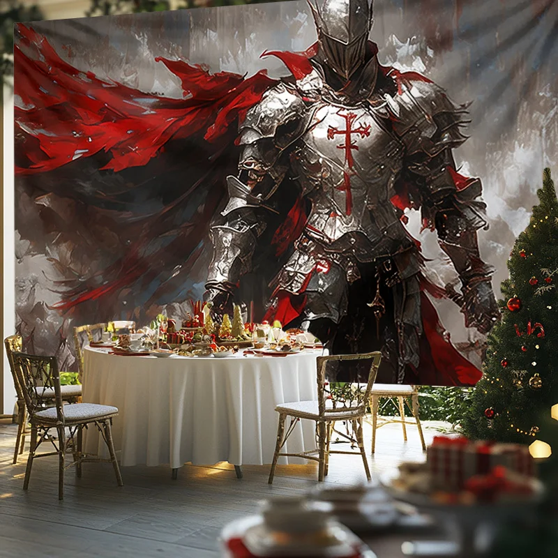 Medieval Knight Tapestry - Epic Warrior Design, Perfect Gift for Home and Dormitory, Fashionable and Unique Wall Decorations