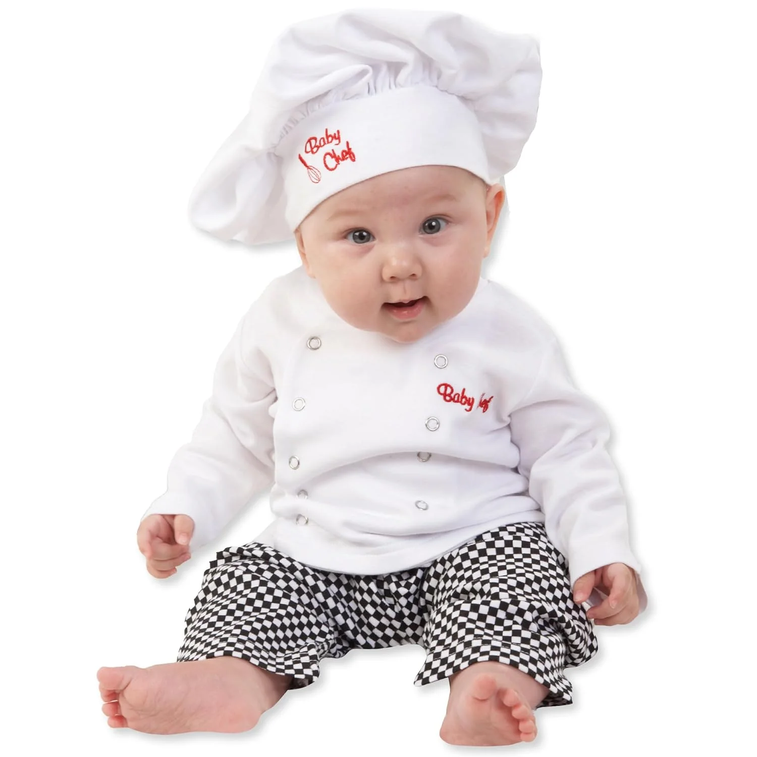 3pcs Set Cook Chef Costume for Baby Infant 12M 18M 2-3T Kitchen Uniform Halloween Purim Fancy Dress Cotton High Quality Umorden