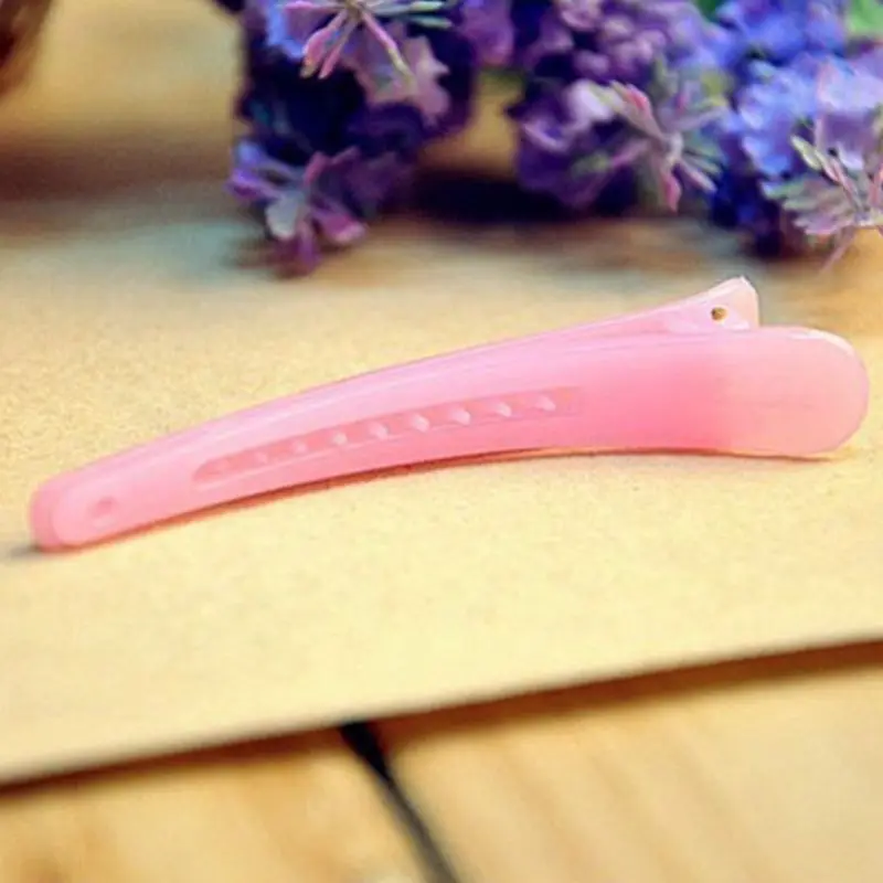 Women Girls Sweet Jelly Candy Color Single Prong Hair Clip Semi Transparent Hairdressing Non-Slip Alligator Barrettes