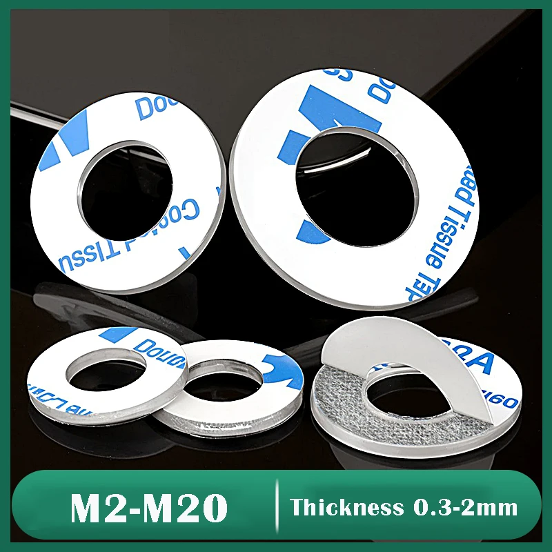 M2 M3 M4 M5 M6 ~M20 Hard Plastic PVC Transparent Washer Single-sided Adhesive Round Flat Pad Insulating Ring Spacer Flat Washer