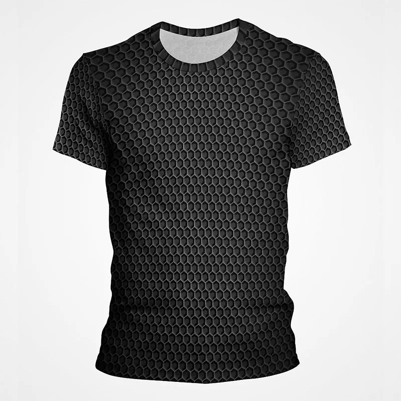 New Hexagon Honeycomb Hive Graphic T Shirt Men Summer Streetwear Tops Fashion Women Oversized Tees Casual Kids Children Clothing