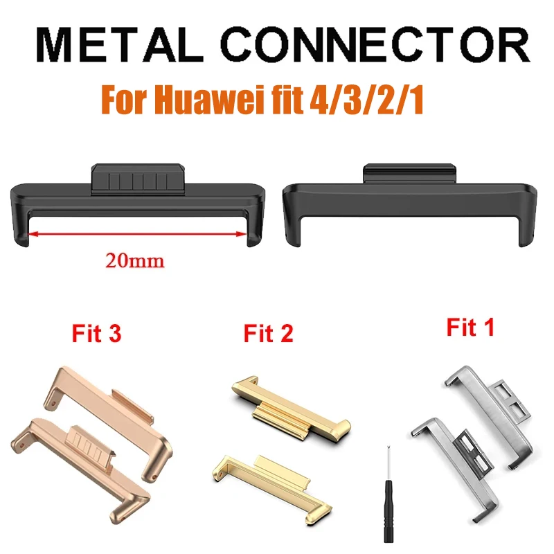 1 Paar Adapter für Huawei Watch Fit 3/4/4Pro, Uhrenanschluss für Huawei Fit 2, Armband für Huawei Fit, 20mm breites Bandzubehör