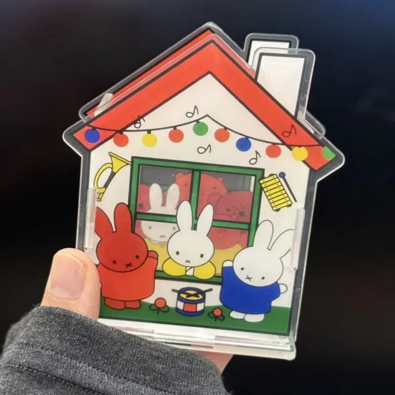 

Hot Kawaii Miffy Series Acrylic Pen Holder Cute Cartoon Creativity Printing Desktop Sundries Storage Household Goods Gift