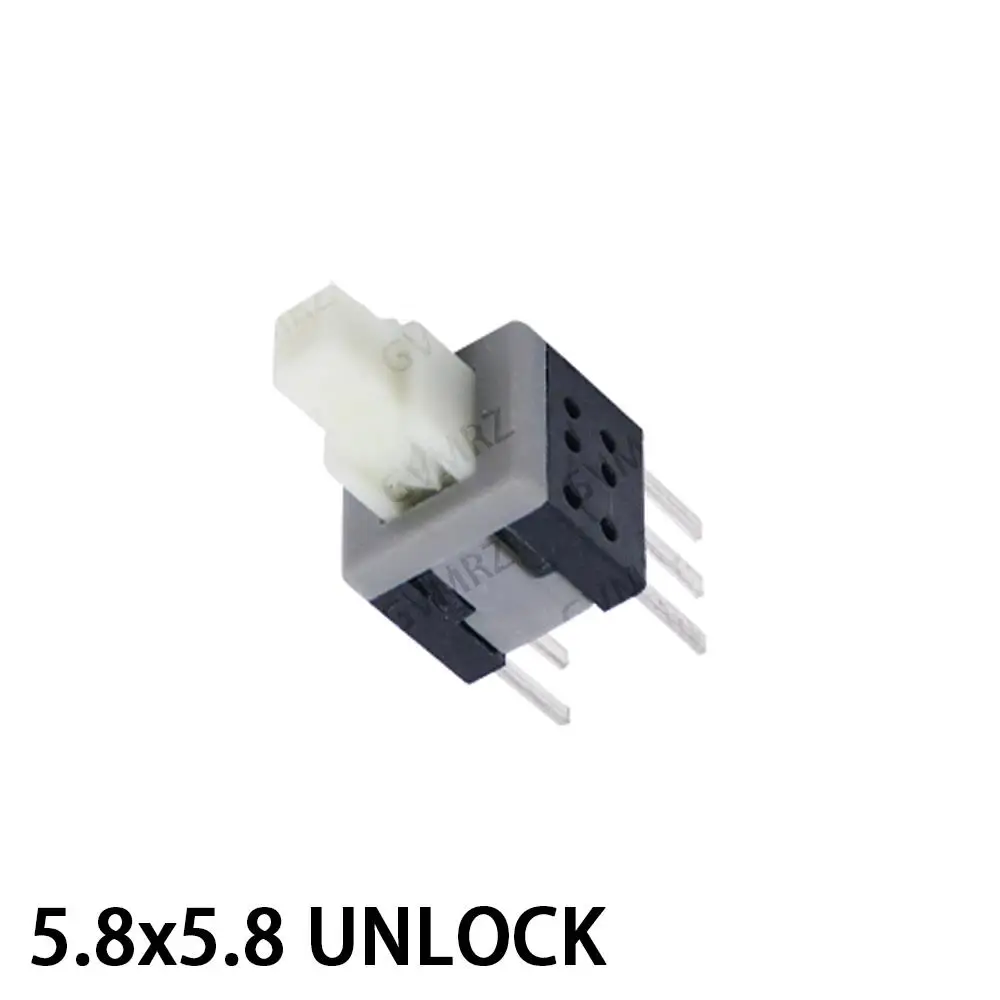 50PCS/10PCS Self Locking / UNlock Push Tactile Power Micro Switch 6 Pin Button Switches 5.8x5.8 7x7 8x8 8.5x8.5mm