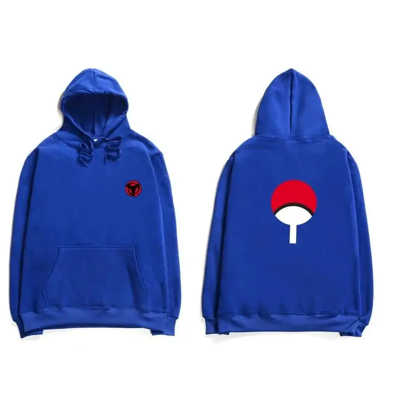 Naruto Uchiha Hoodie Sharingan Anime Print Streetwear Schwarz Unisex Herren Damen Oversized Casual Sweatshirts Langarm – Detail 5