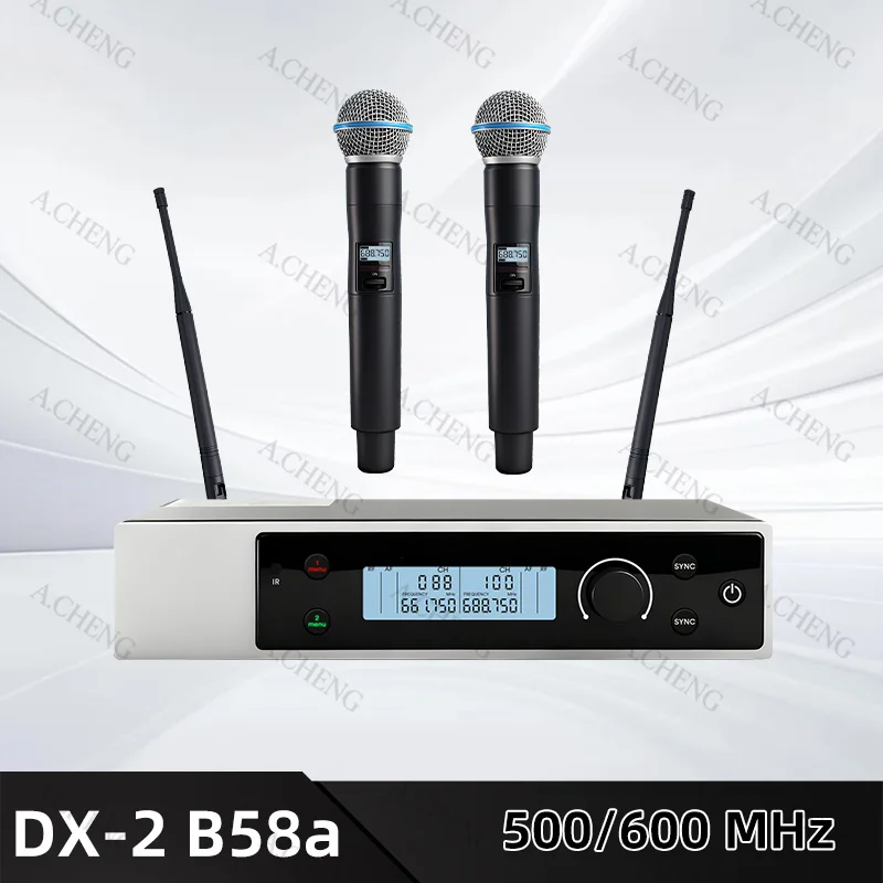 dx-2-b58a-microfono-wireless-uhf-frequenza-regolabile-per-spettacoli-teatrali-conferenze-discorsi-apparecchiature-audio-domestiche