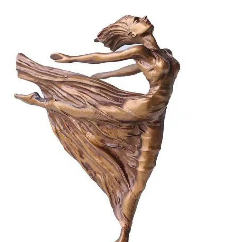 New Modern Minimalist Style Metal Dancing Girl Sculptures And Figurines Handicraft Desktop Ornament Living Room Home Decoration