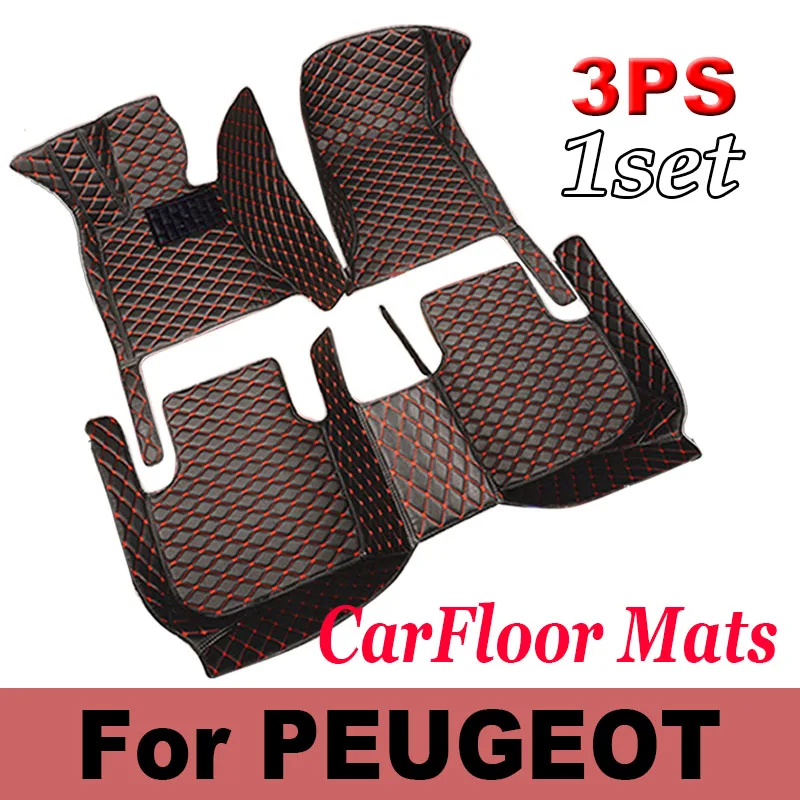 Car Floor Mats For PEUGEOT RCZ E-208 expert Traveller Rifter 106 2Door 107 508L Car Accessories