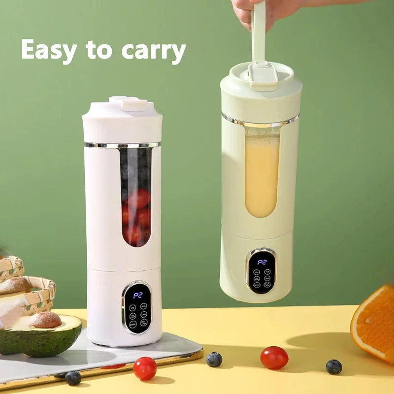 New Upgrade 530ml Wireless Portable Juicer Cup 7.4V 12 Stainless Steel Blades 4 Speed Gears USB Rechargeable Ice Crusher Mini El image 5