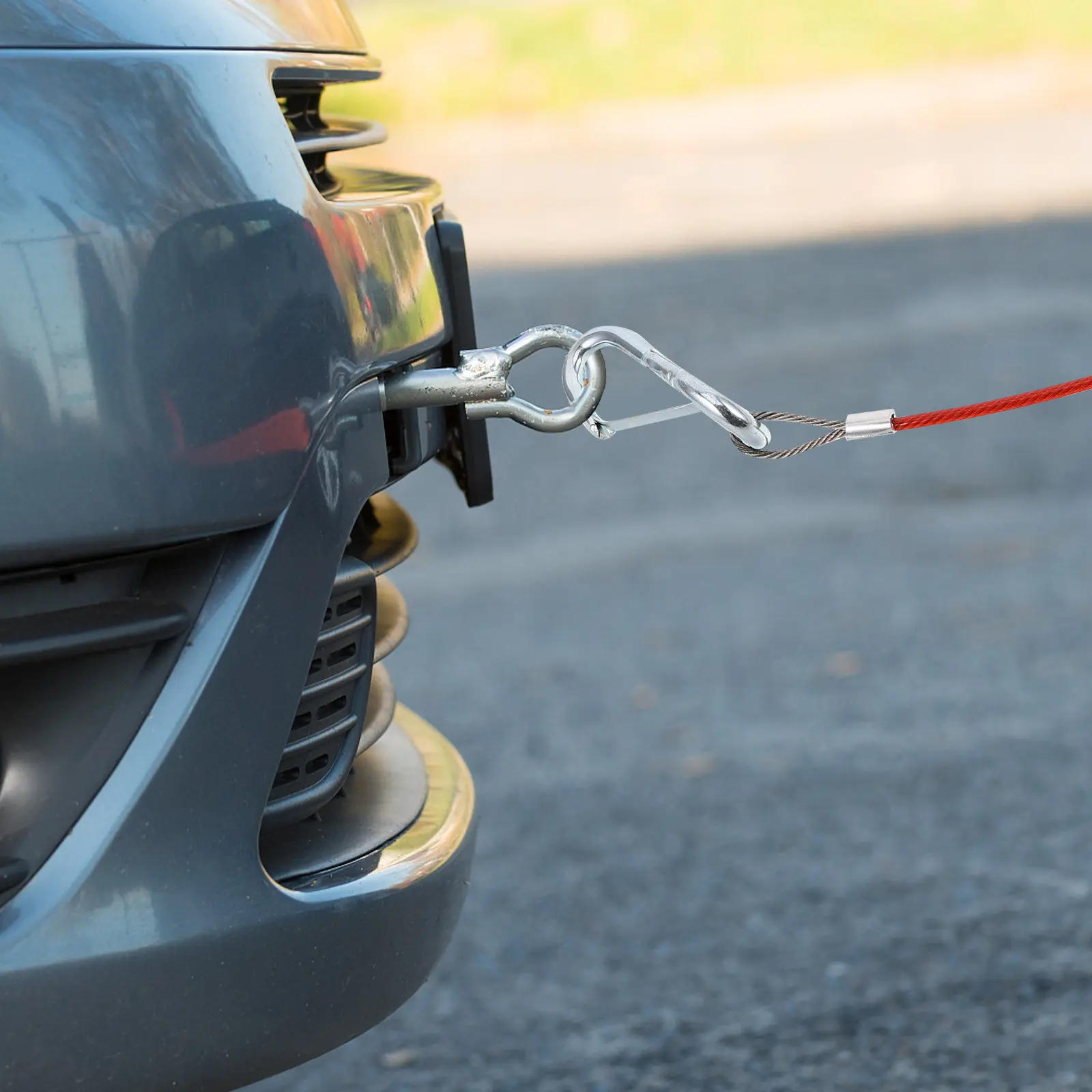 Detachable Stainless Steel Safety Tow Rope Heavy Duty Trailer Cable Universal Fit for Rv Cars Emergency Breakaway Towing