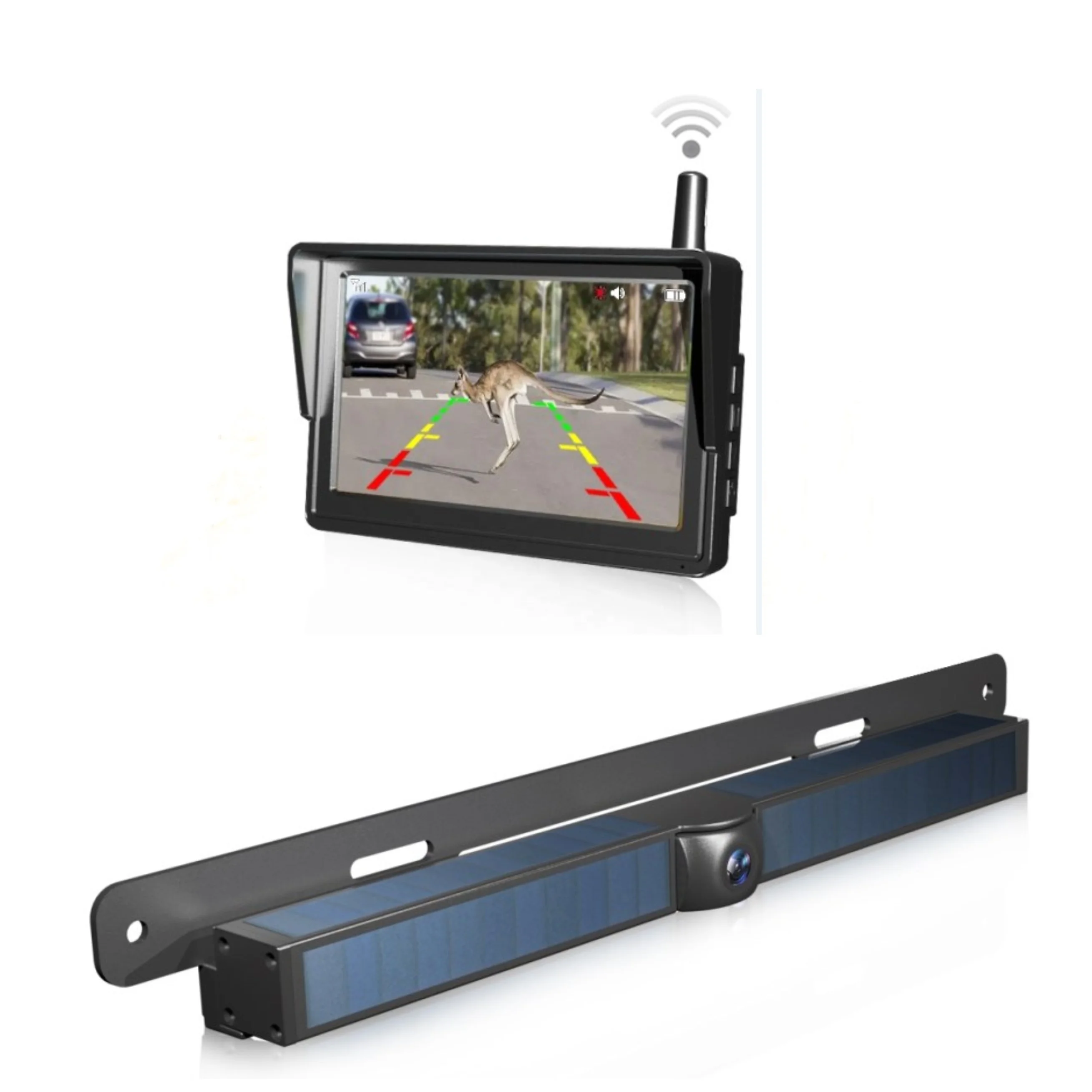 Wireless WiFi 720P Solar Car Rear View Backup Reverse Camera  For Australian Llicence Plate Frame