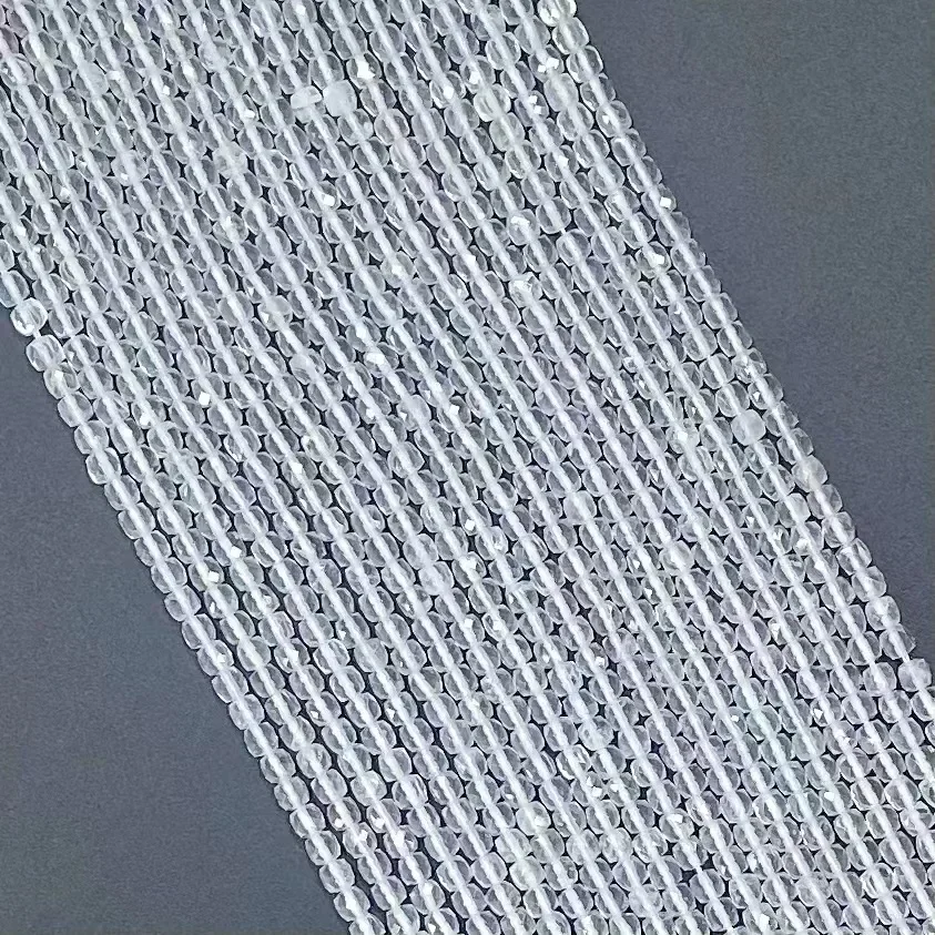 الطبيعية الأبيض كريستال الأوجه مربع مكعب 38 سنتيمتر فضفاض الخرز لصنع المجوهرات تصميم حجر الموضة عقد دي اي واي أو هدية بالجملة #3