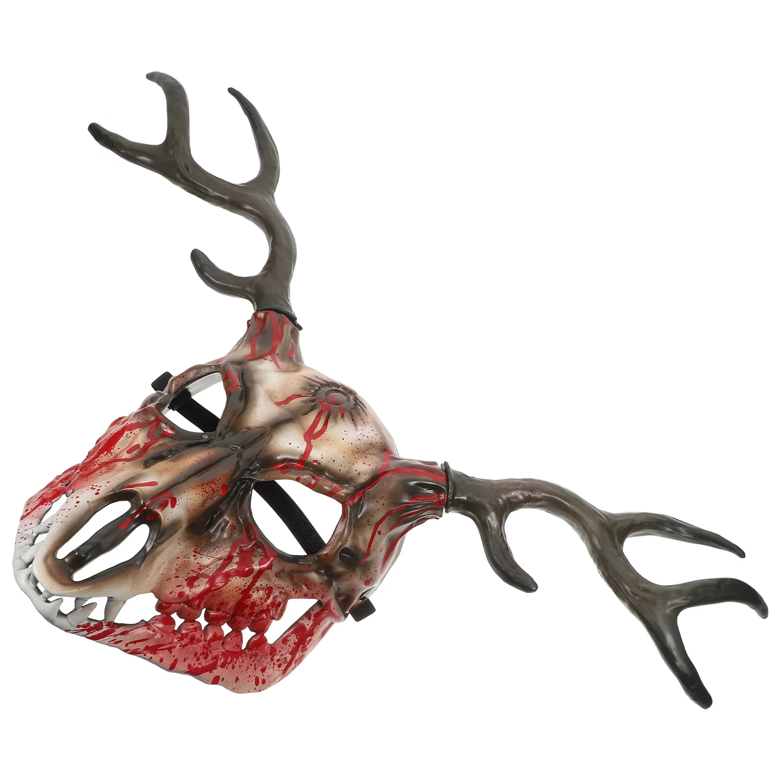 

1pcs Detachable Deer Horned Mask For Halloween Cosplay Half Face Animal Masquerade Party Prop Costume Accessory For Adults