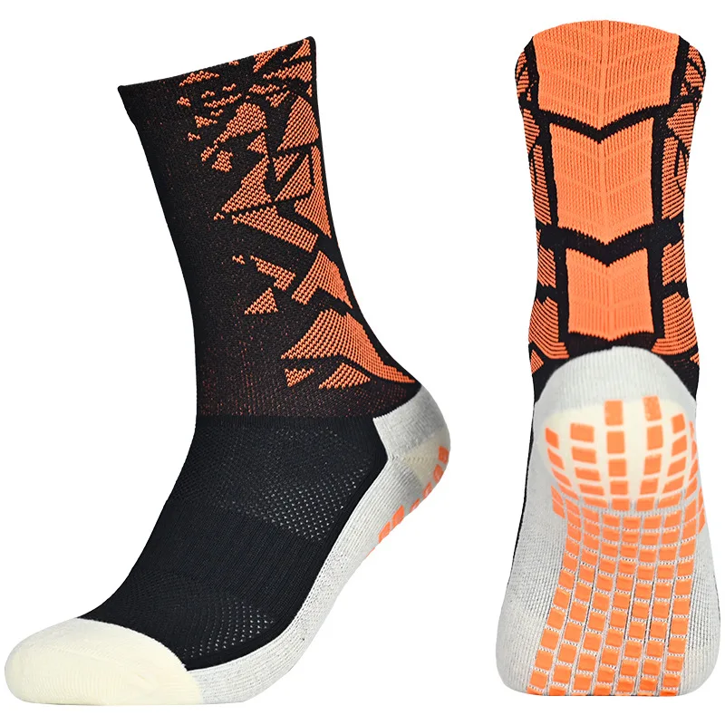 Meias esportivas masculinas Mid-calf, meias antiderrapantes, bezerro de futebol, futebol, ciclismo, novo, 2024