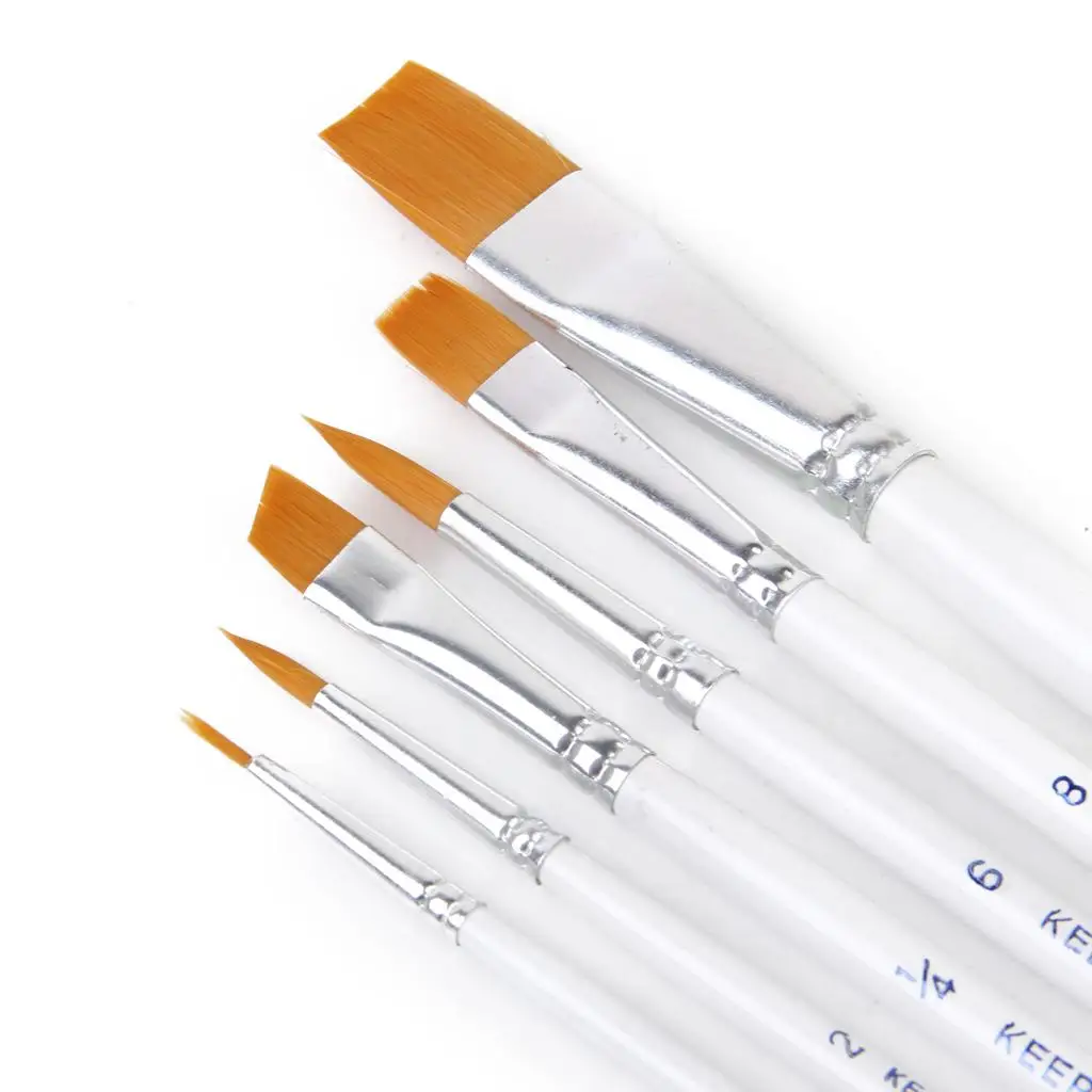 Professionelles Set, 6 Stück, Acryl, Öl, Aquarellfarben, Pinsel, Basteln