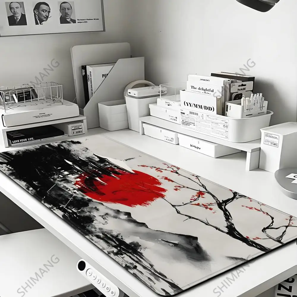 

Sakura Scenery Mouse Pad Large Anti-Slip Rubber Gaming MousePad Durable Desk Pad Thick Seam Edge Suitable for Office and Gaming