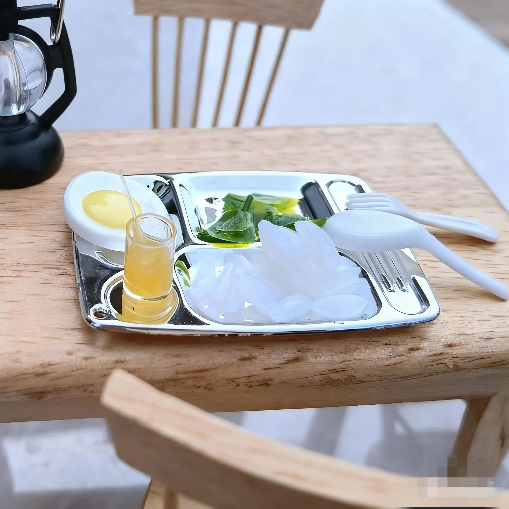 ドールハウスアクセサリー：ミニチュアフードプレイセット - リアルなミニ学生用ランチボックス |   子供向けごっこ遊びおもちゃ