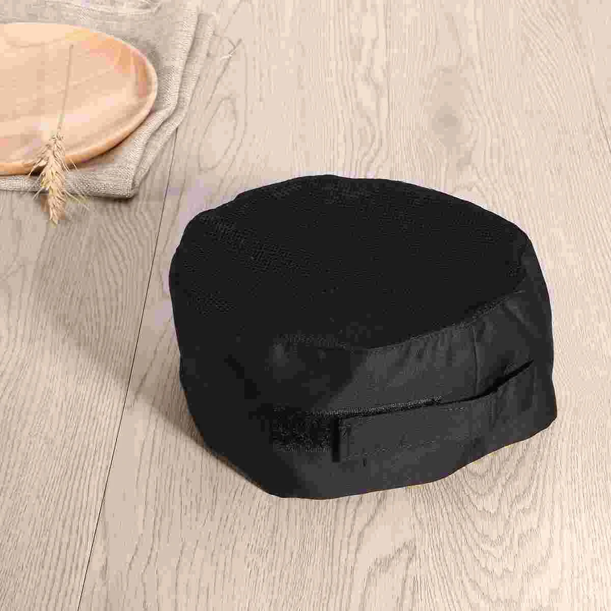 Zwarte keukenhoed brood chef-koks grappige pet schedel mesh professionele catering