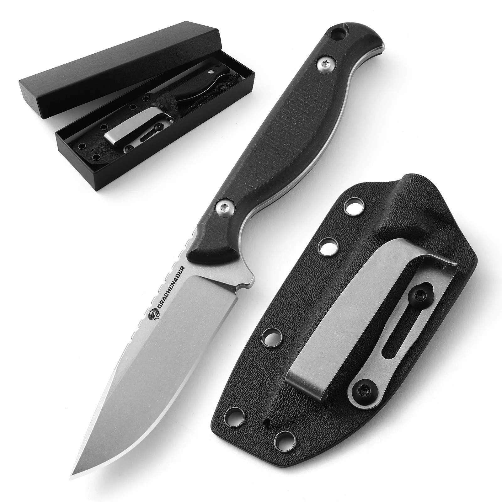 

Тактический охотничий нож с ножнами Kydex с фиксированным лезвием, полный нож Танг, 42a, совместимый с EDC, нож для выживания, кемпинга, рыбалки