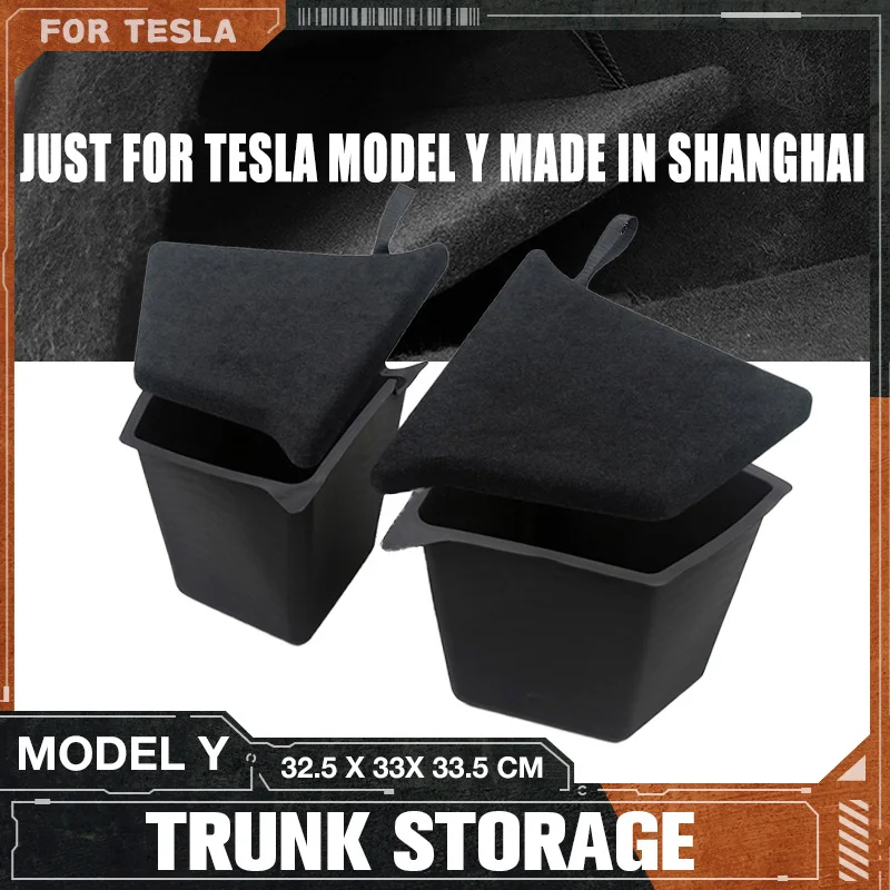 High Flexibility Hot Sale For Tesla Model Y Made in ShangHai Rear Trunk Side Storage Box Pocket Storage Interior Modification