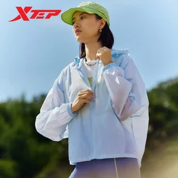 Xtep Windbreaker For Women 2024 Summer Wind Proof Coat Leisure Everyday Comfortable Quick-Drying Outdoor Tops 876228140037