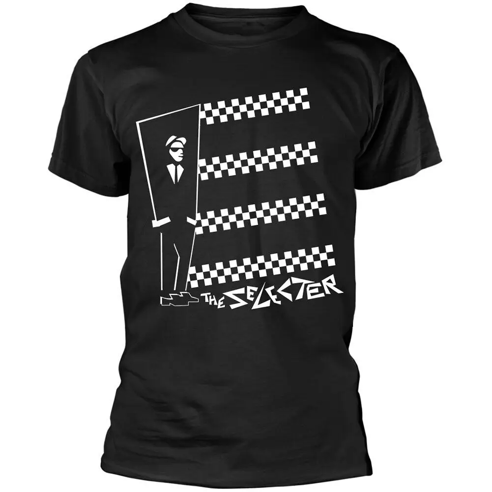 Men'S Selecter Two Tone Stripe T Shirt Medium Black