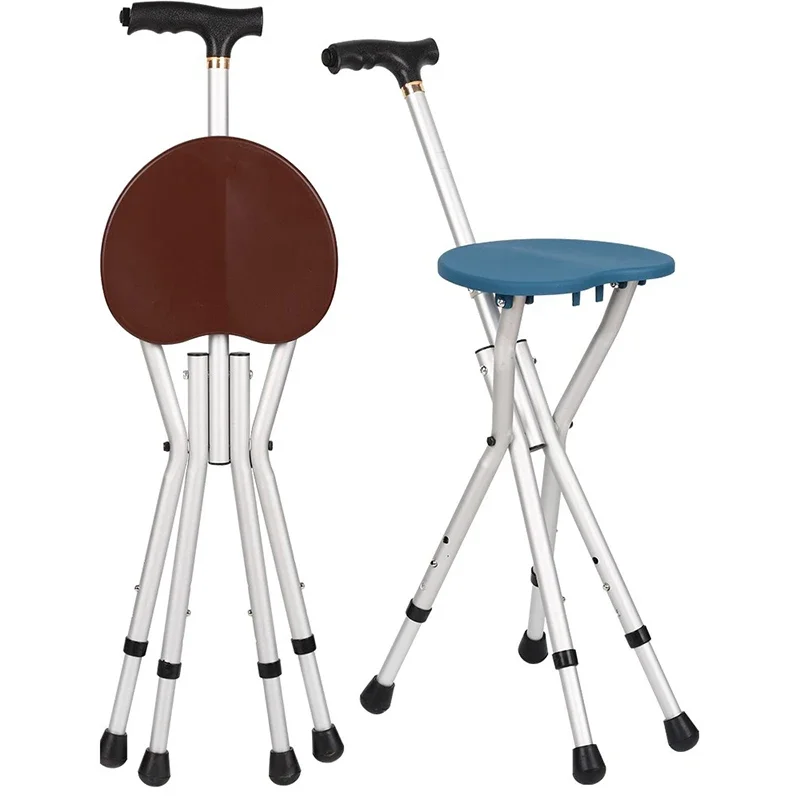 Ultralight Stool Stool Walking Stick Tourist Solid Stool Old People Foldable Senior Furniture Le Stampelle LLSC