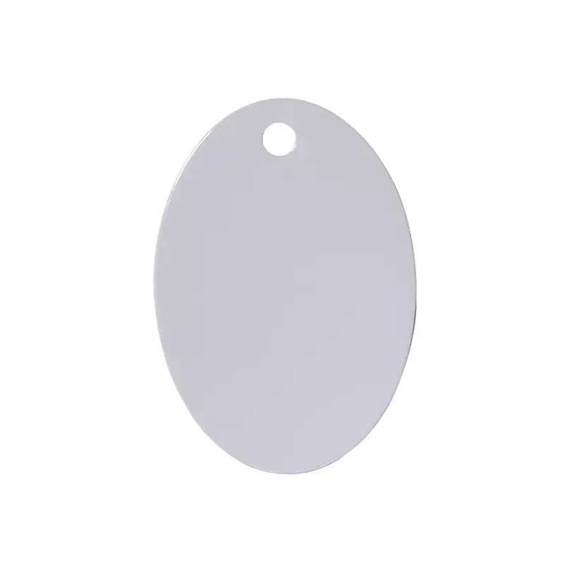 Personalized Sublimation Blank Double Side Aluminium Plate Name Tags Keychain Anti-lost Pendant Metal Keyring Cat Dog Pet