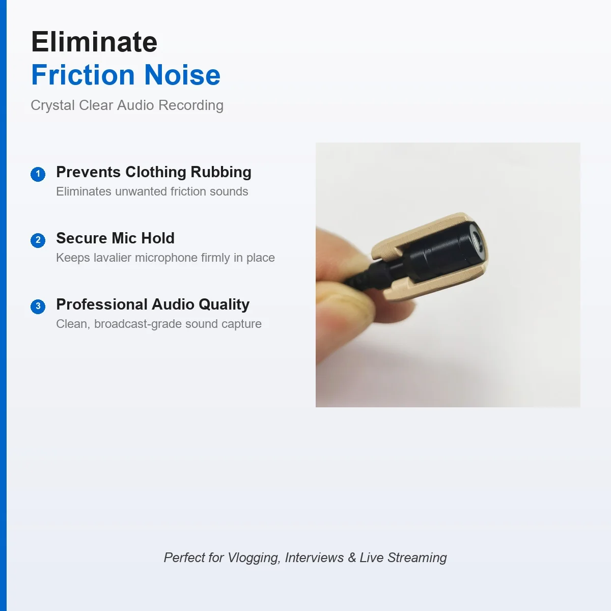 Canfon MiniMount Lavalier Microphones Prevent Friction Holder for DJI Microphone Picking Up Sound Reduces Friction Noise