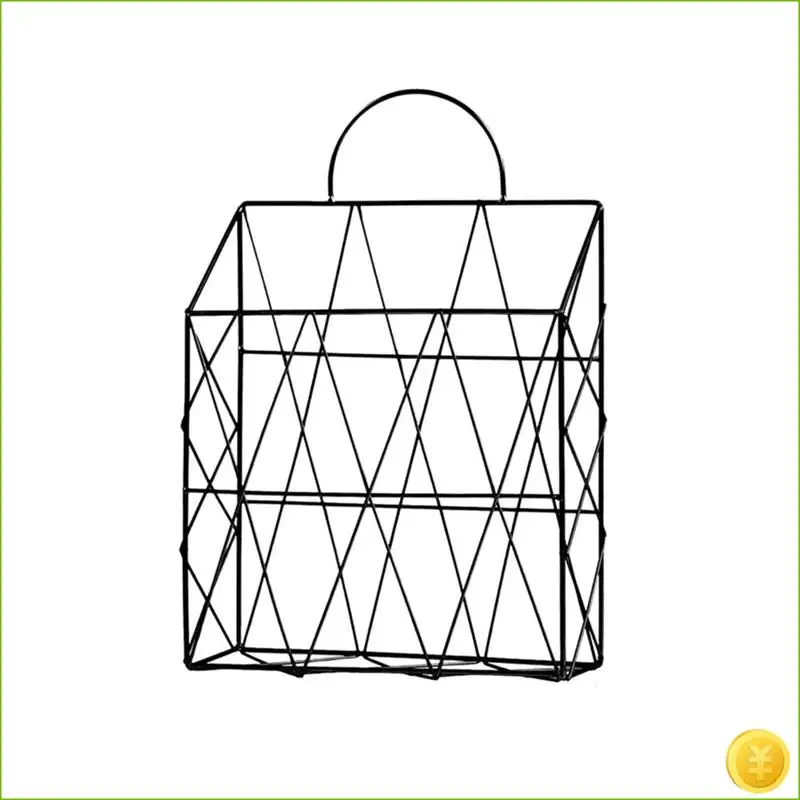 Display Holder Wall Mount File Organizer Vertical Wire Shelf Decorative Space Saving Stylish File Storage A