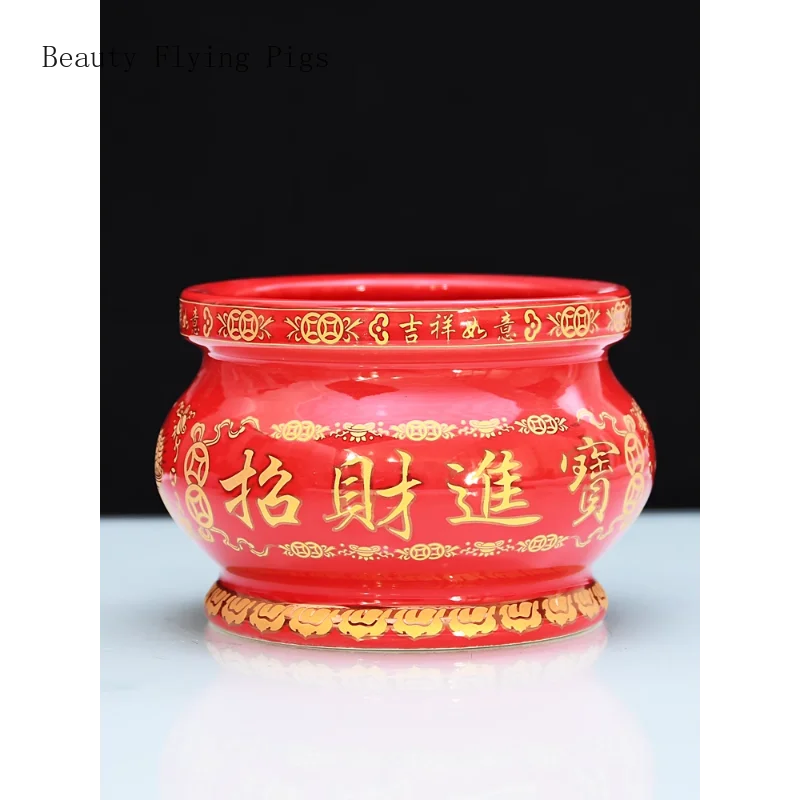 

1PCS ceramic home Buddha supplies incense burner Guanyin lotus incense burner feng shui ornaments