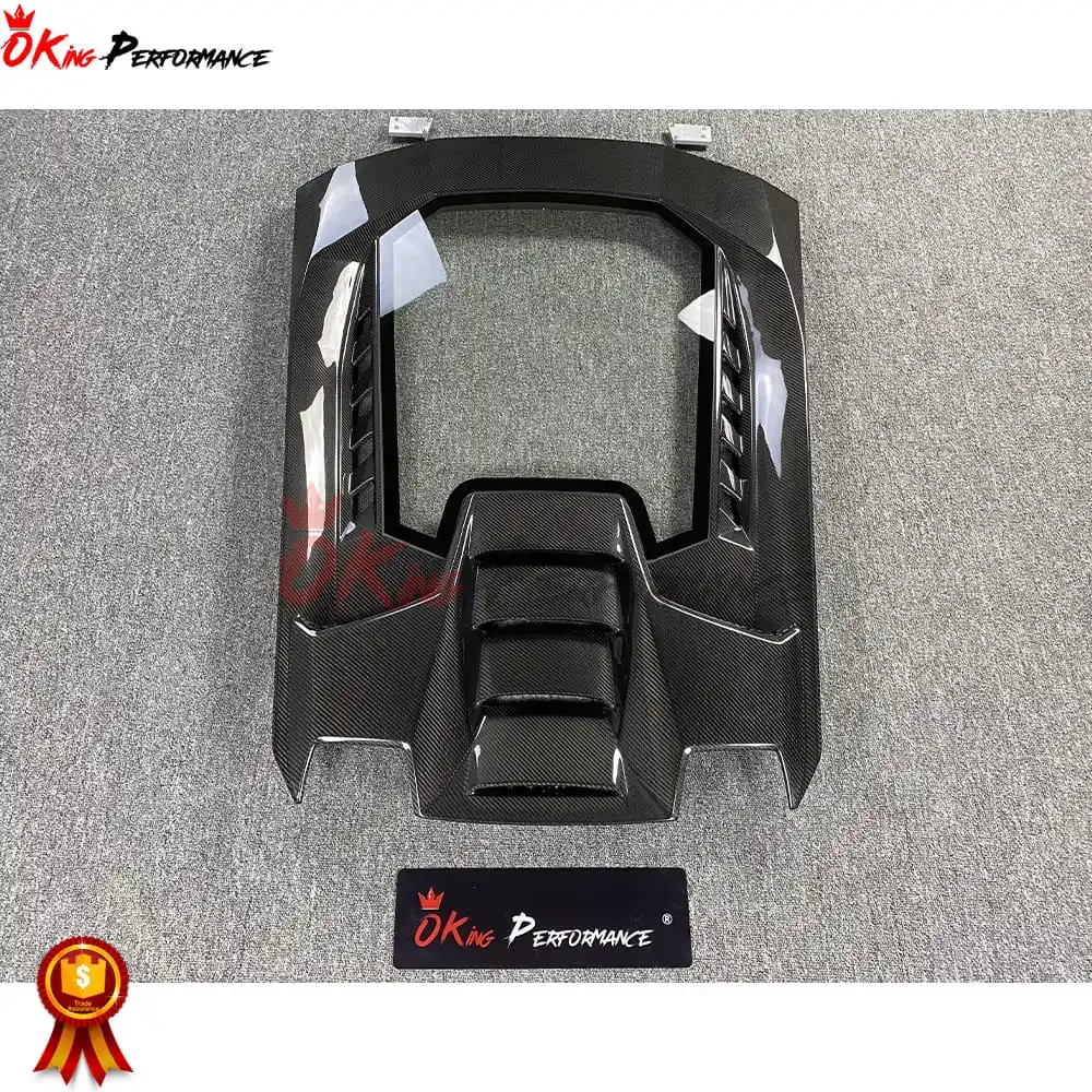 Dry Carbon Fiber Rear Engine Cover For Lamborghini LP580 LP610-4 Huracan Performance